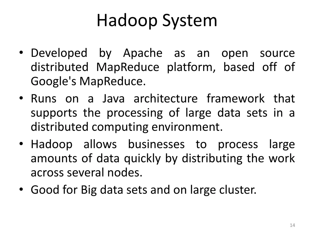 hadoop system