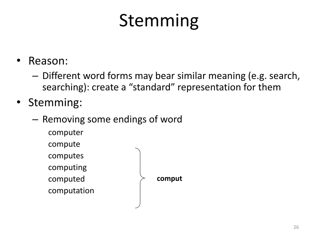 stemming