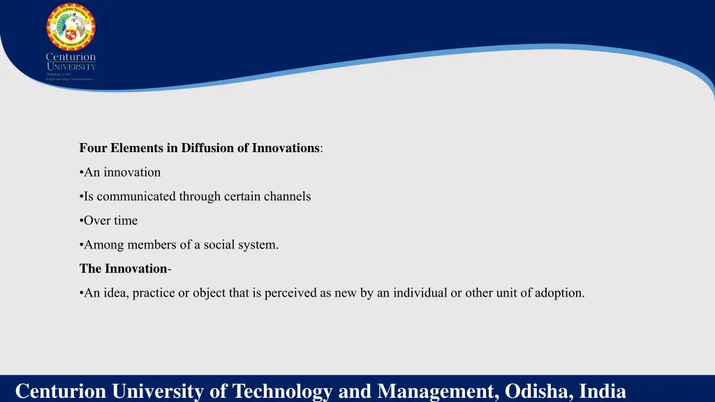 four elements in diffusion of innovations