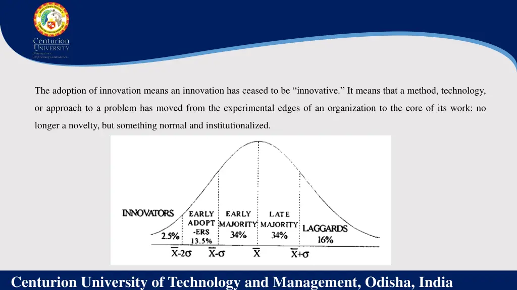 the adoption of innovation means an innovation
