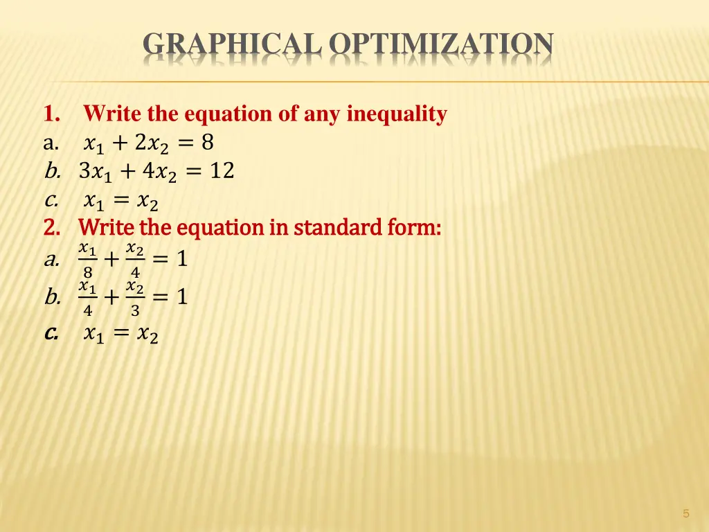 graphical optimization 1