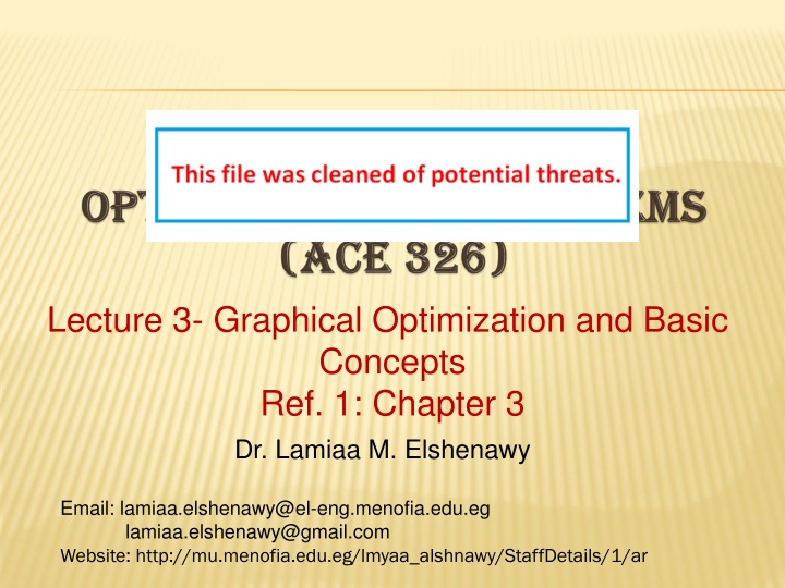 lecture 3 graphical optimization and basic