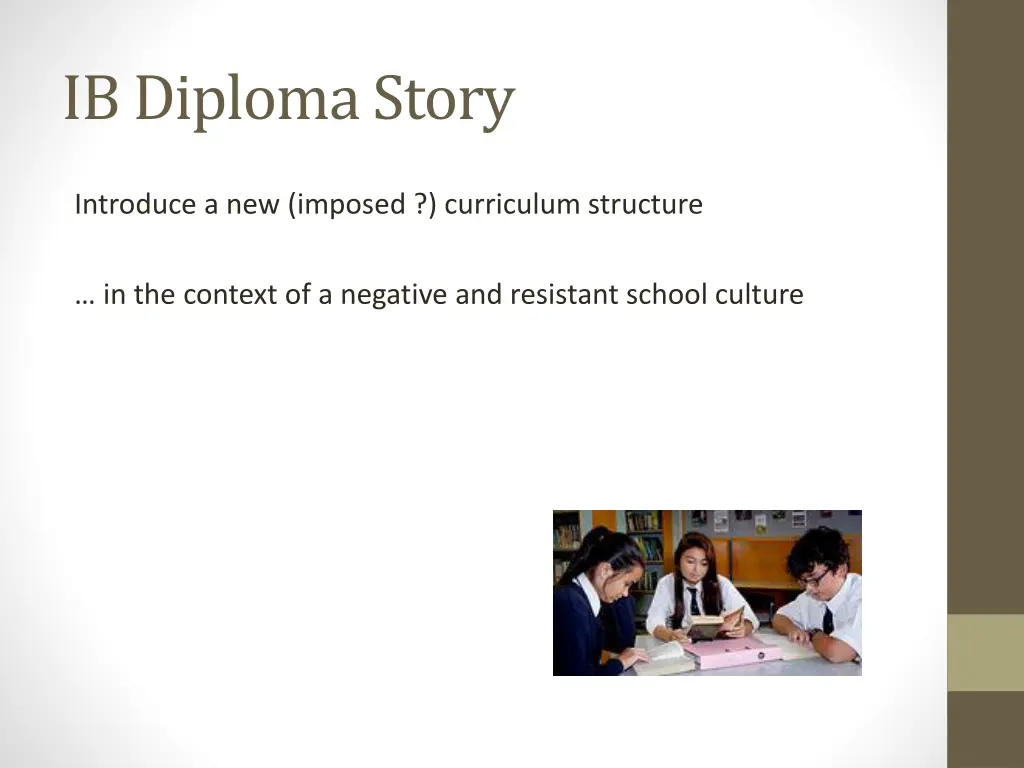 ib diploma story