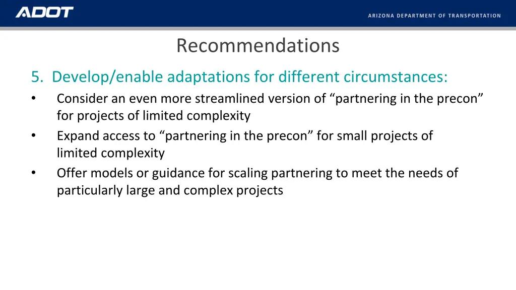 recommendations 4