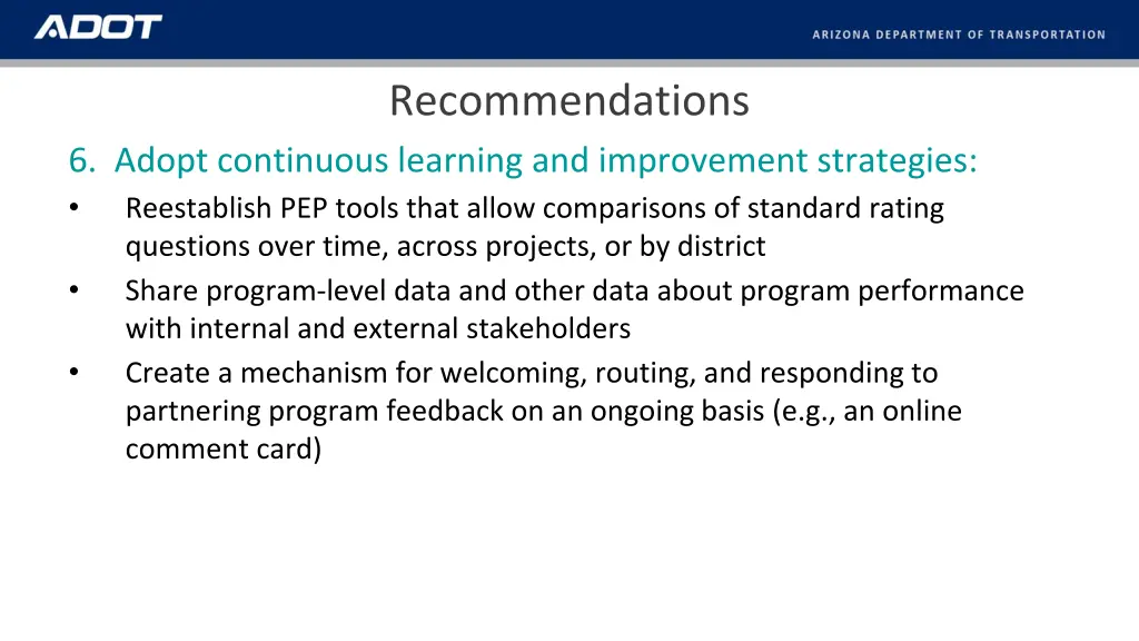 recommendations 5
