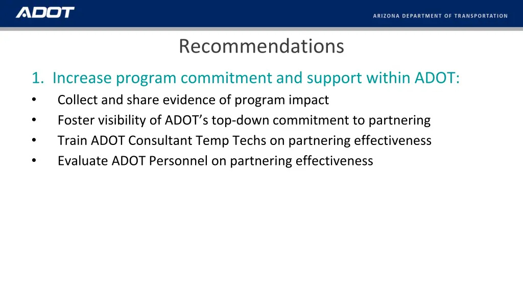 recommendations