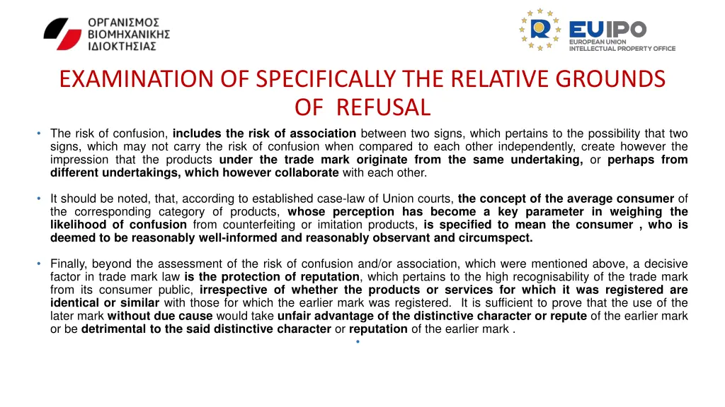 examination of specifically the relative grounds