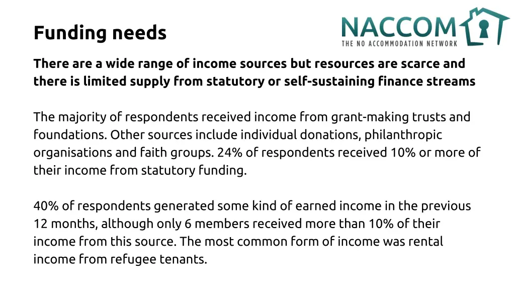 funding needs