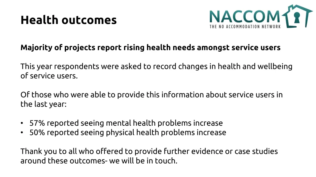 health outcomes