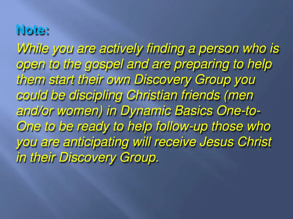 note while you are actively finding a person