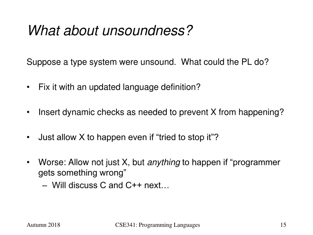 what about unsoundness