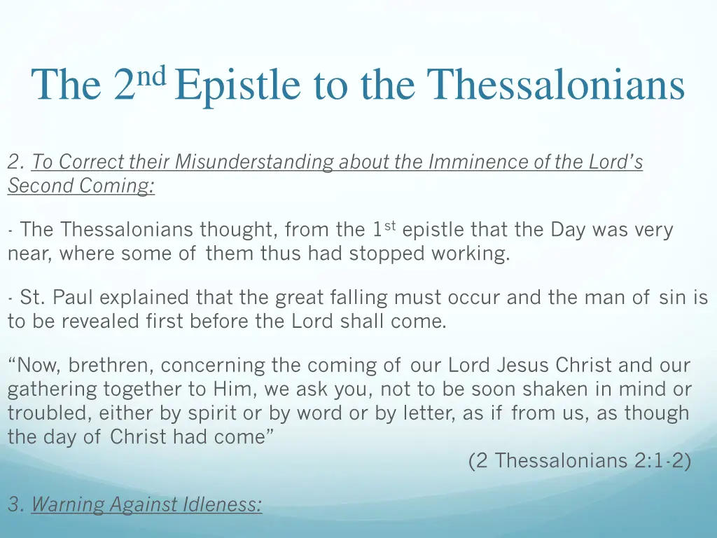 the 2 nd epistle to the thessalonians 1