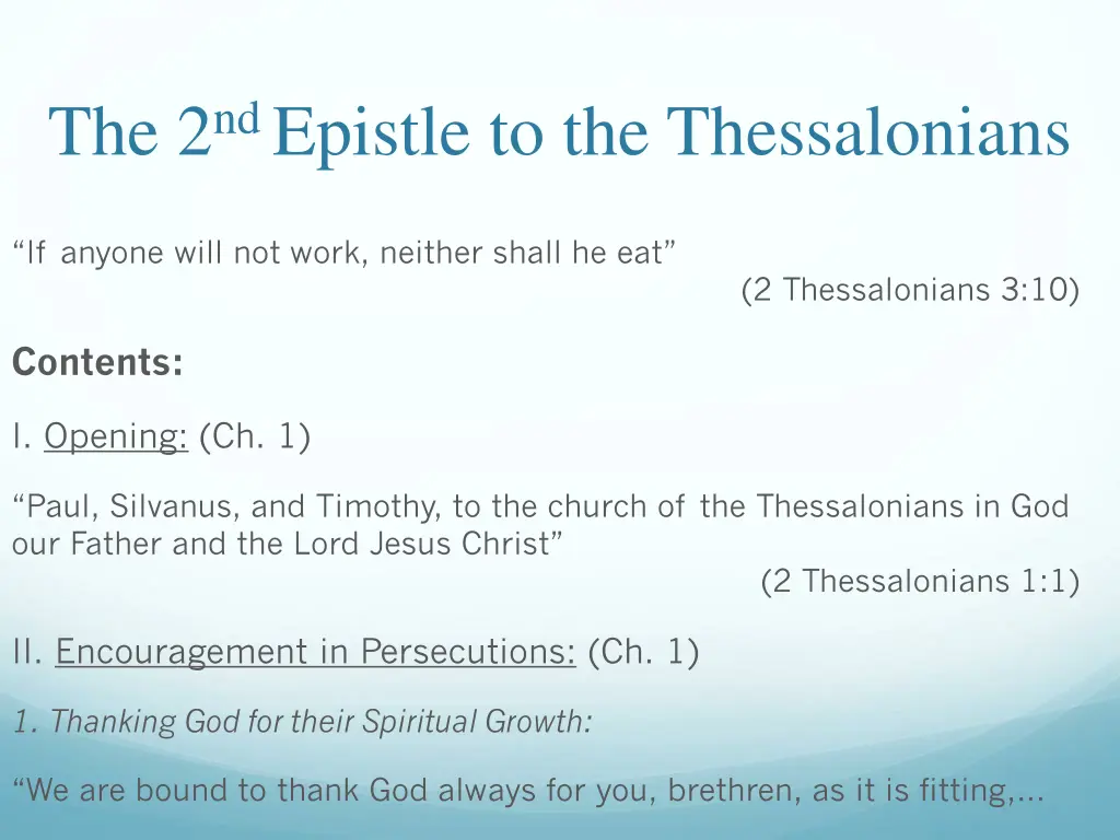 the 2 nd epistle to the thessalonians 2