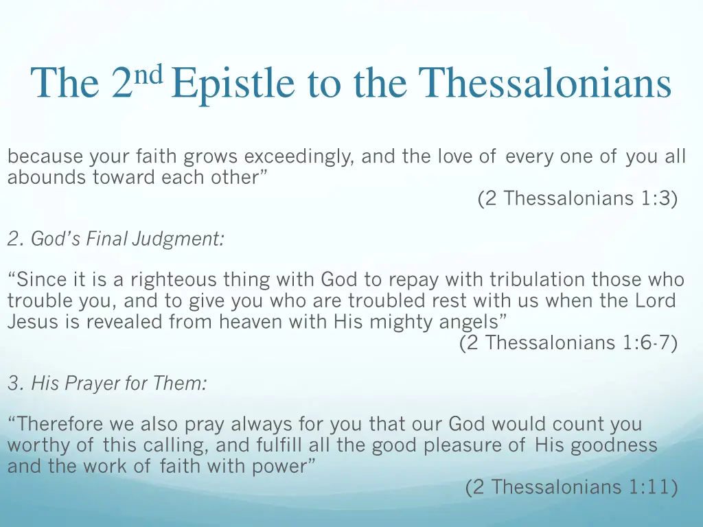 the 2 nd epistle to the thessalonians 3