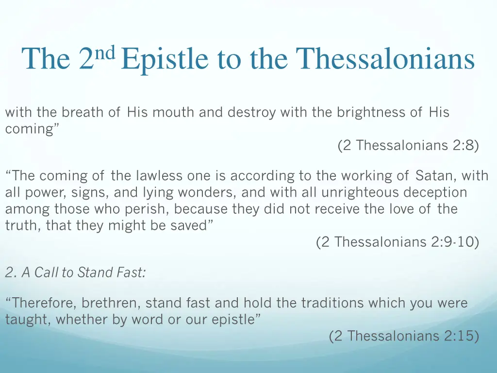 the 2 nd epistle to the thessalonians 5