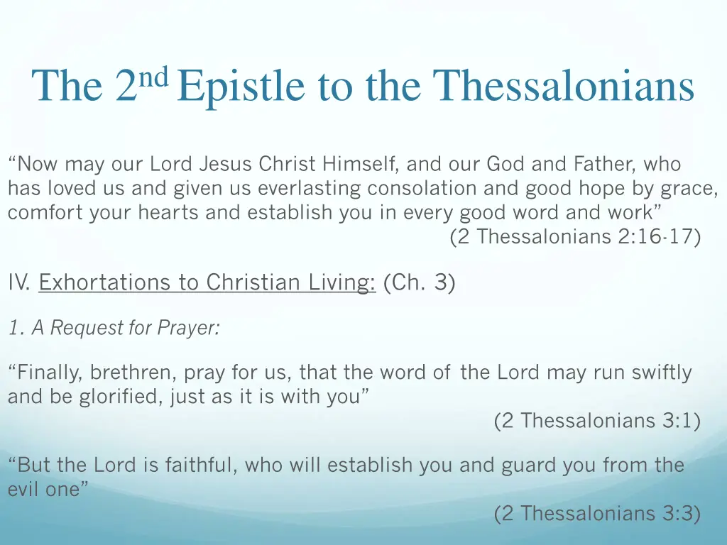 the 2 nd epistle to the thessalonians 6
