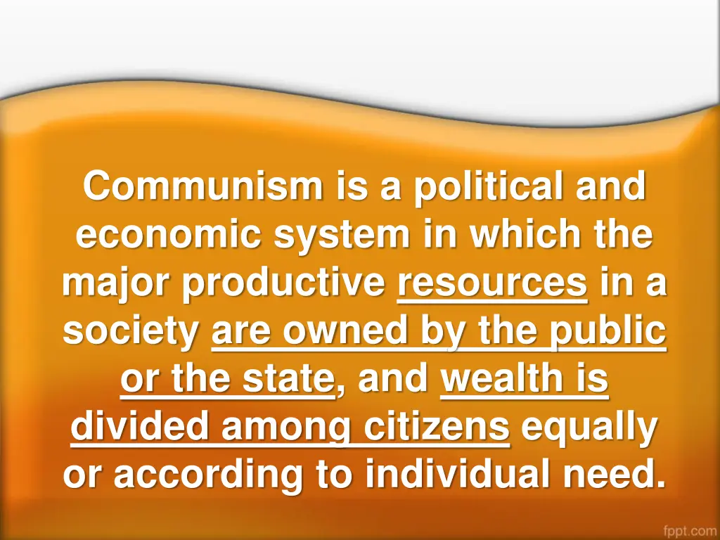 communism is a political and economic system
