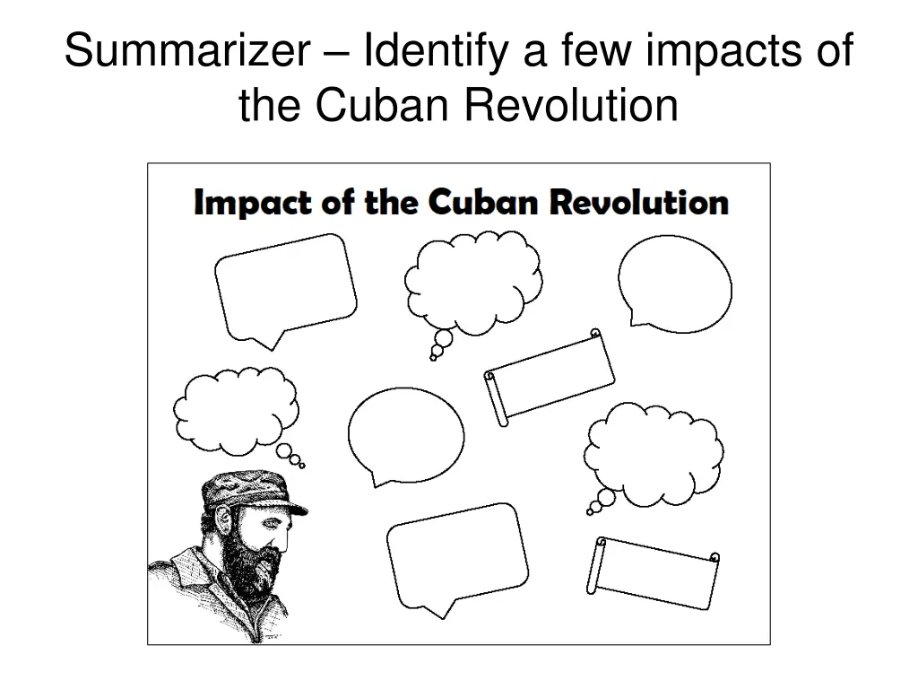 summarizer identify a few impacts of the cuban