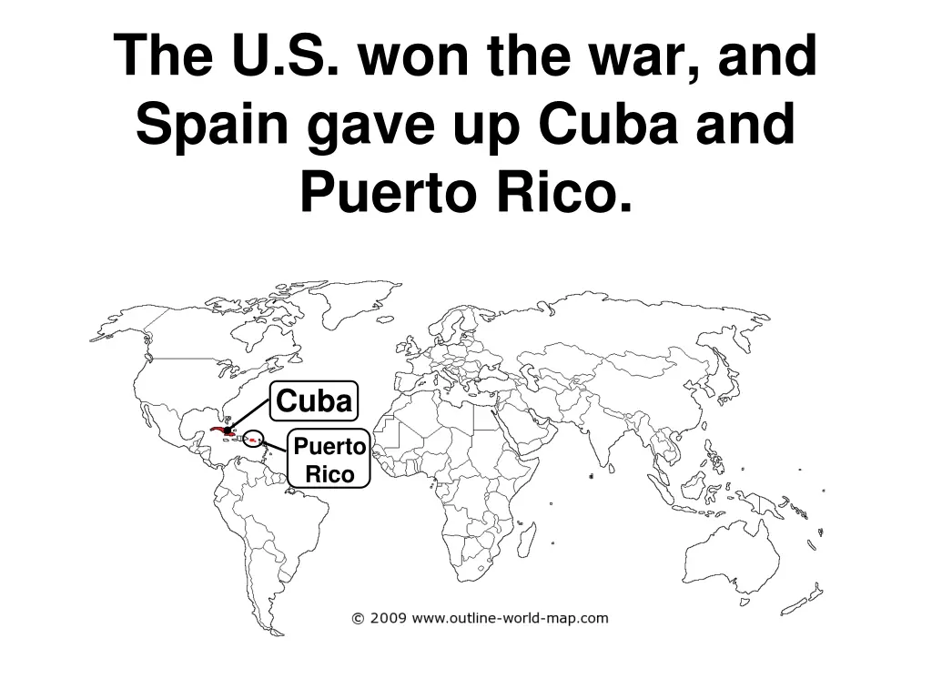 the u s won the war and spain gave up cuba
