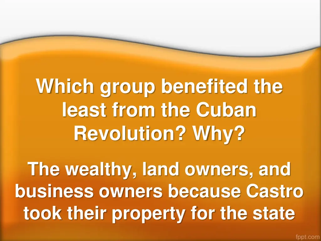 which group benefited the least from the cuban