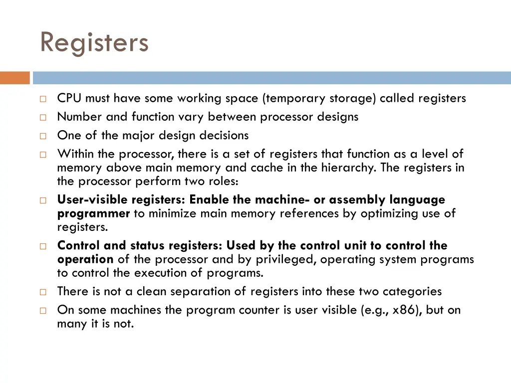 registers
