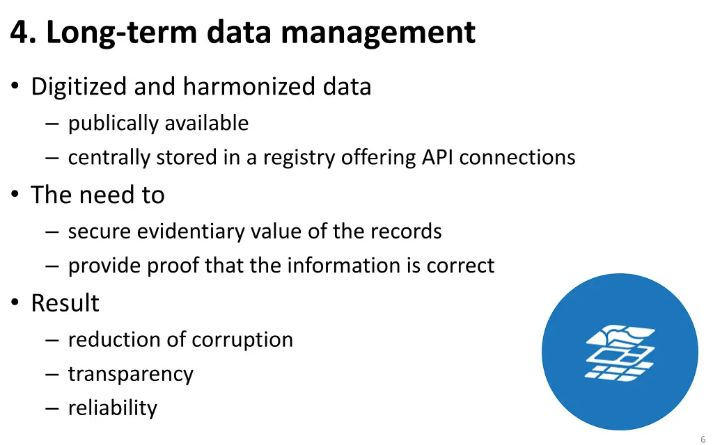 4 long term data management