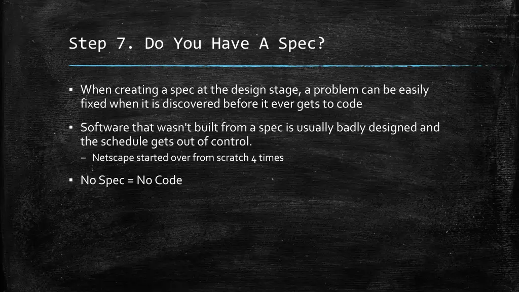 step 7 do you have a spec