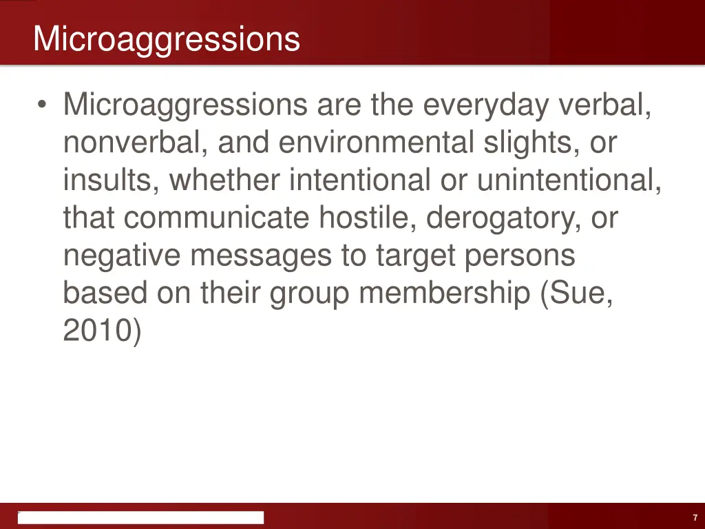 microaggressions