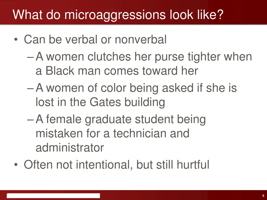 what do microaggressions look like