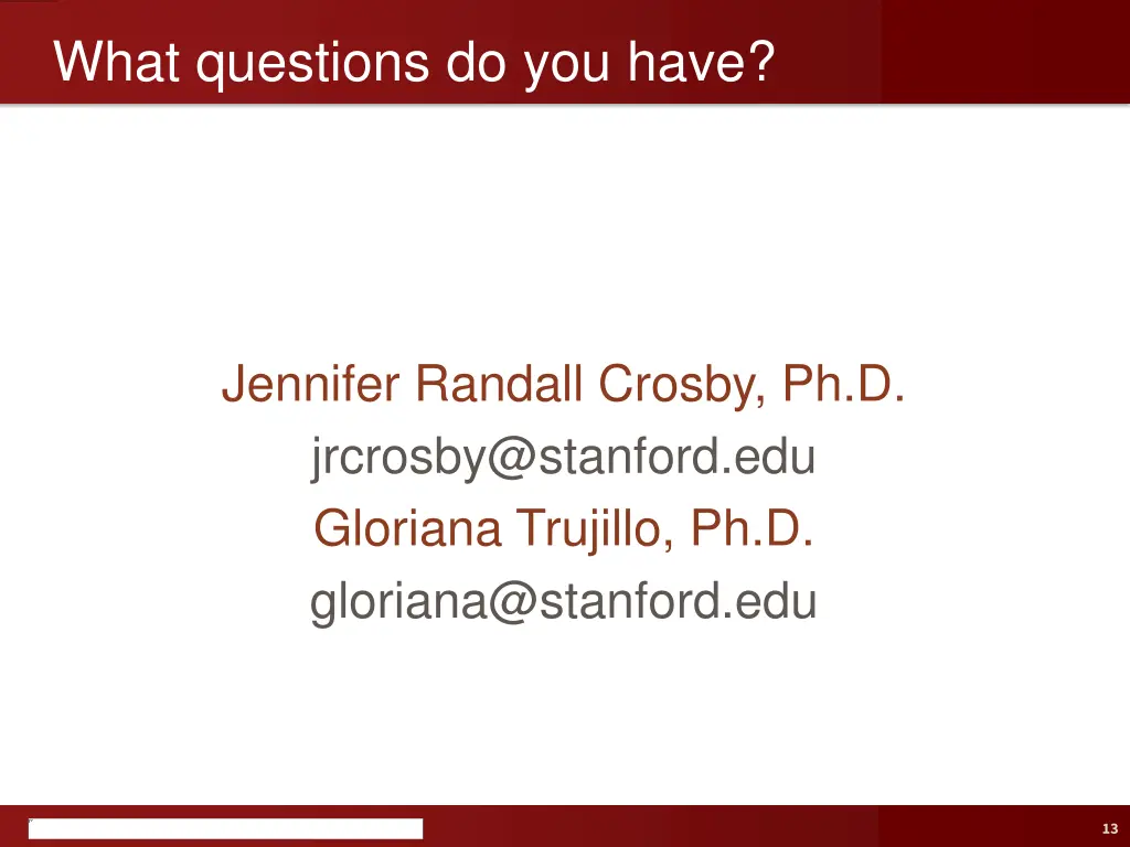 what questions do you have