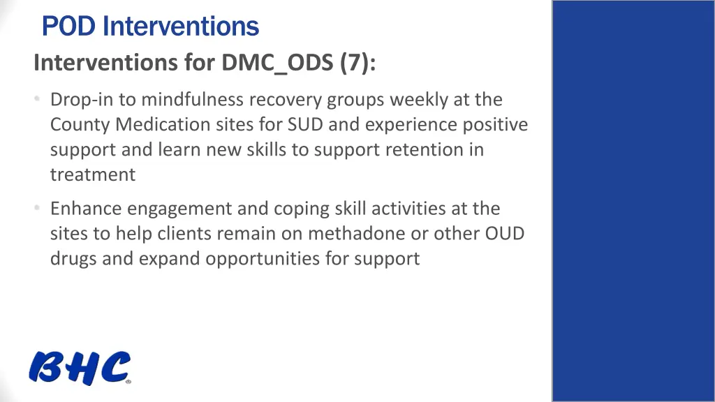 pod interventions interventions