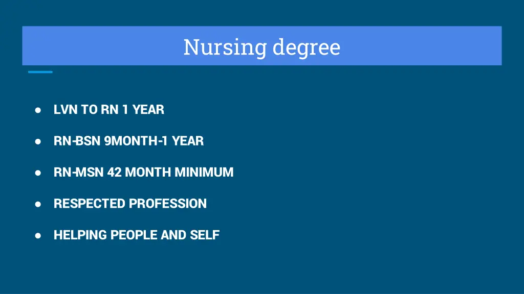 nursing degree