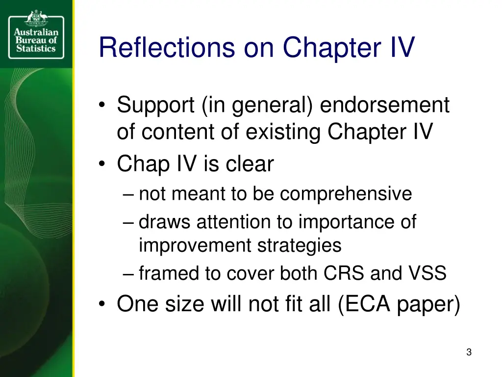 reflections on chapter iv