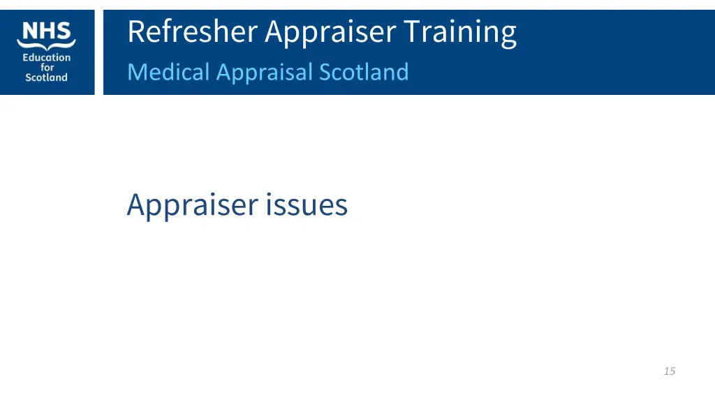 refresher appraiser training medical appraisal 2