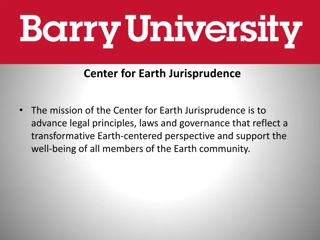 center for earth jurisprudence