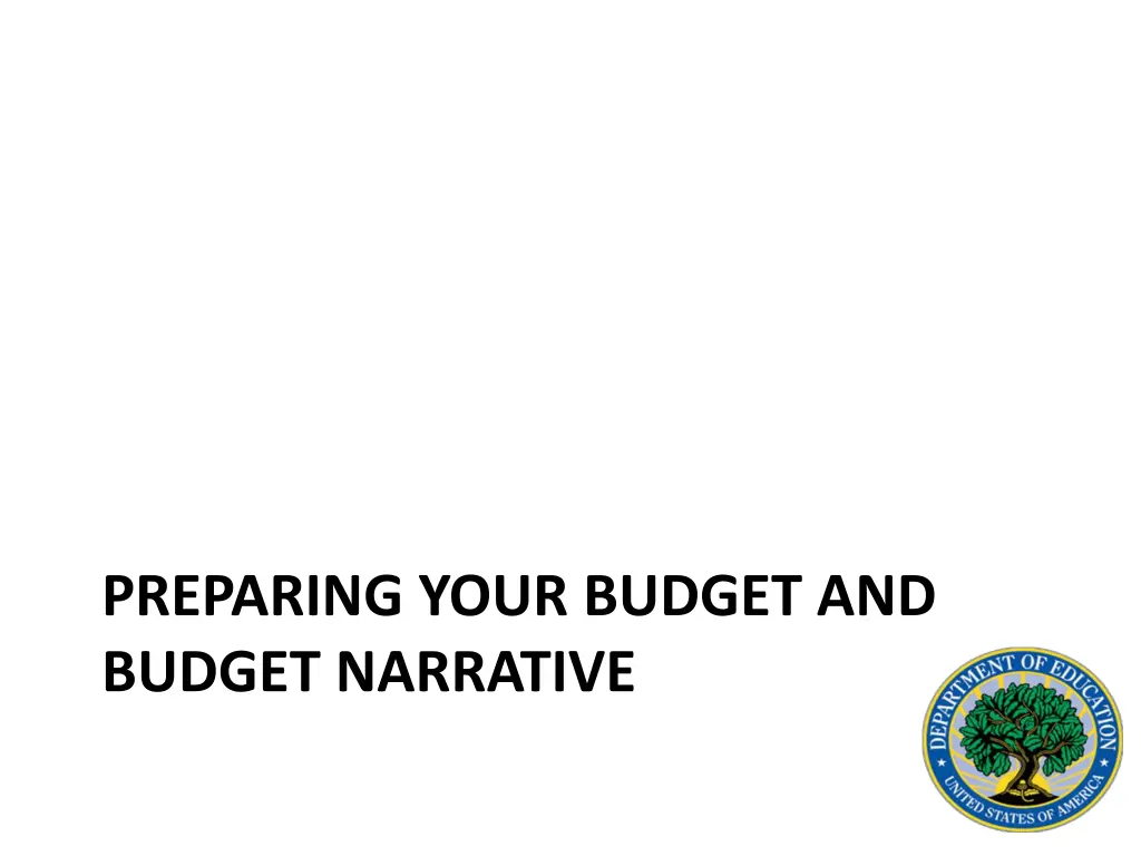 preparing your budget and budget narrative