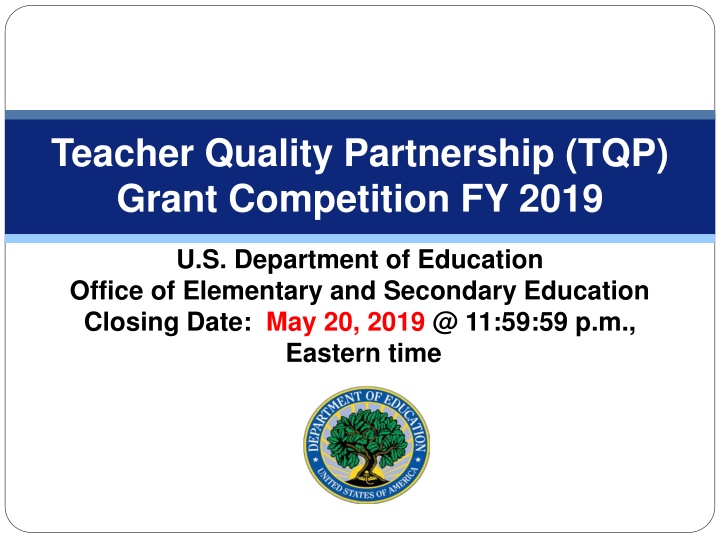 teacher quality partnership tqp grant competition