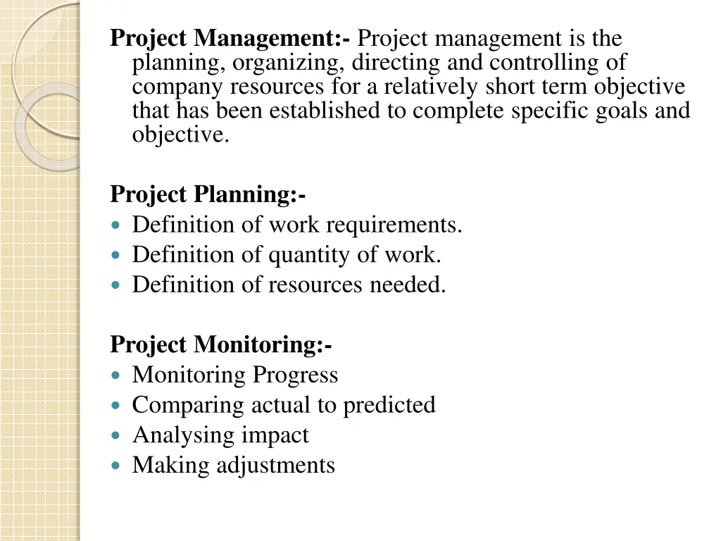project management project management