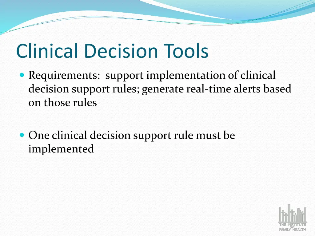 clinical decision tools