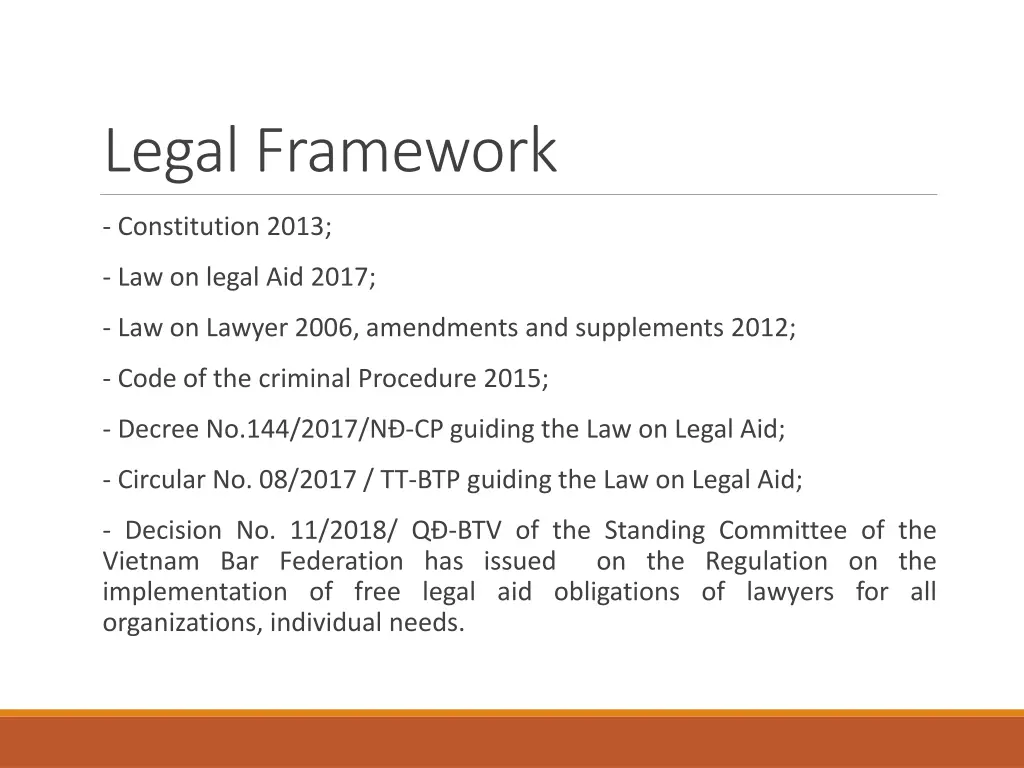 legal framework