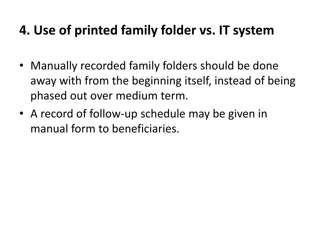 4 use of printed family folder vs it system