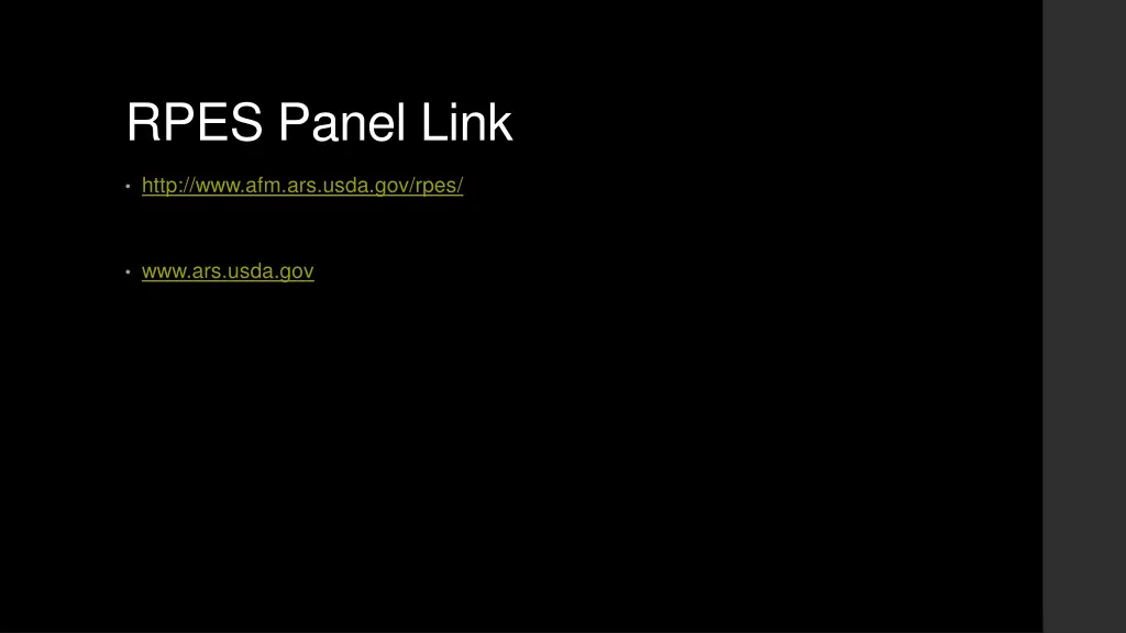 rpes panel link