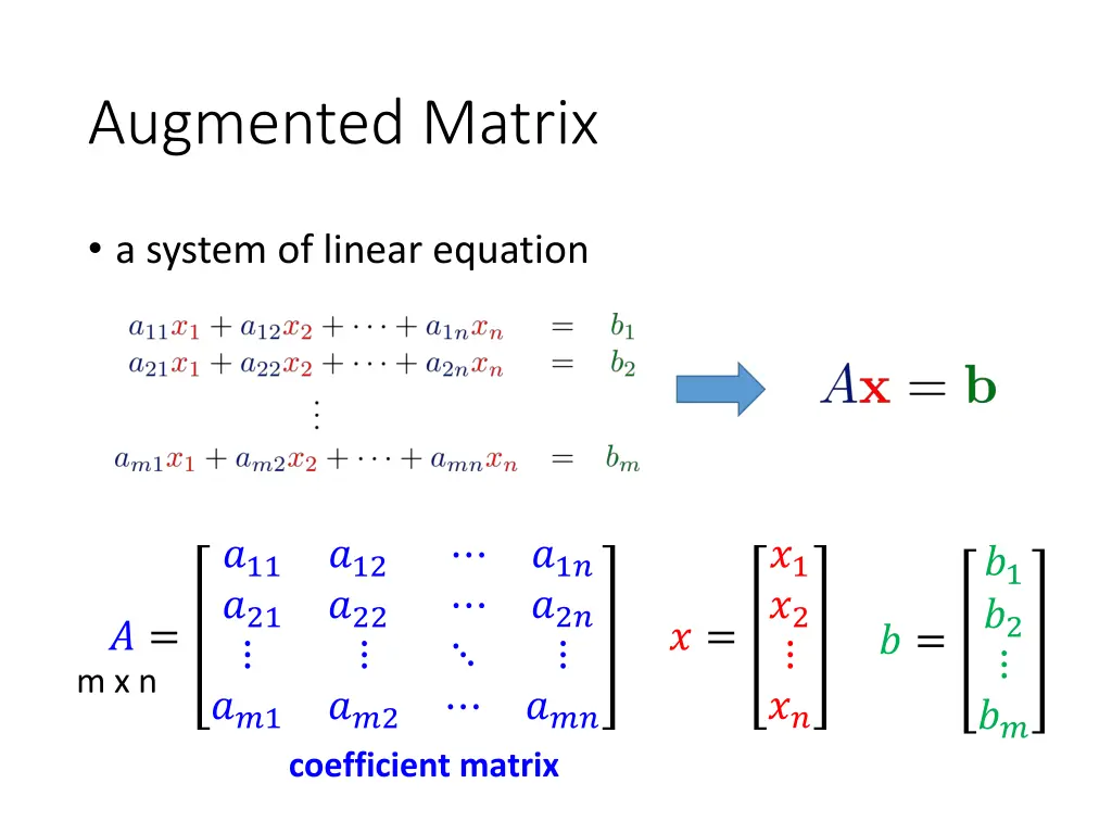 augmented matrix