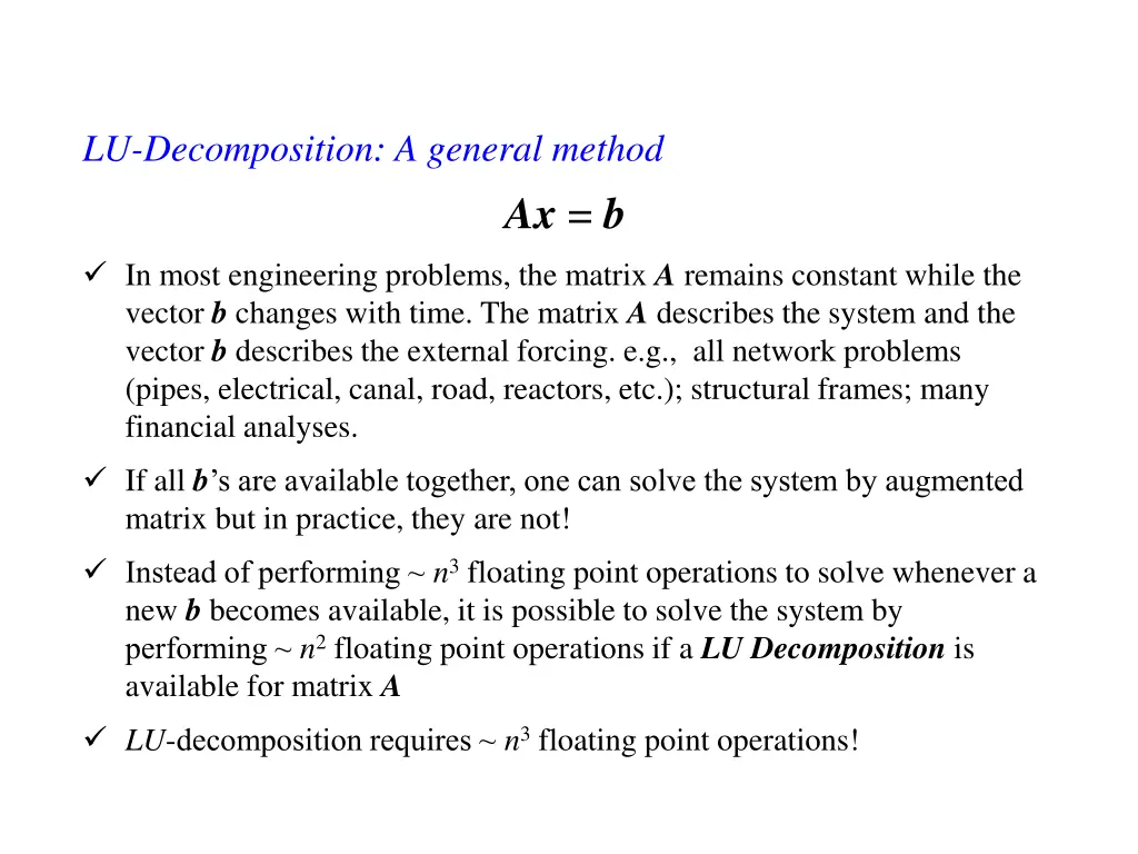 lu decomposition a general method