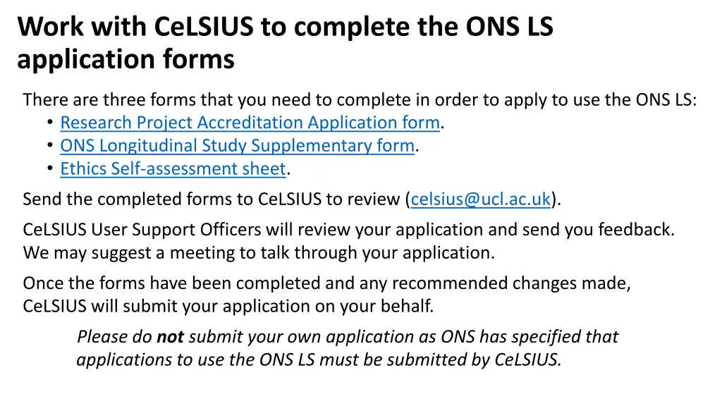 work with celsius to complete