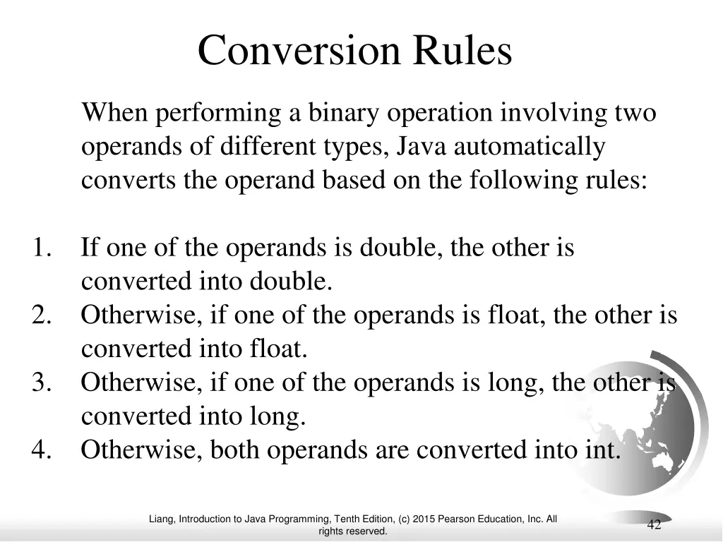 conversion rules