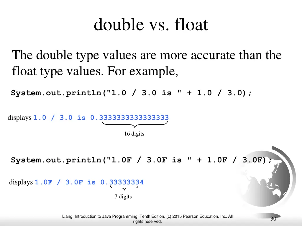 double vs float