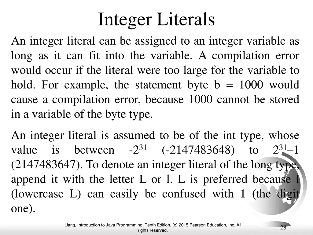 integer literals