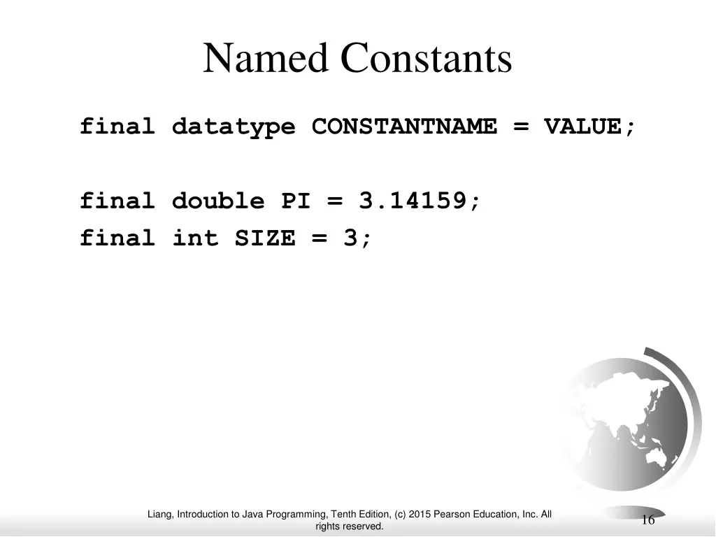 named constants