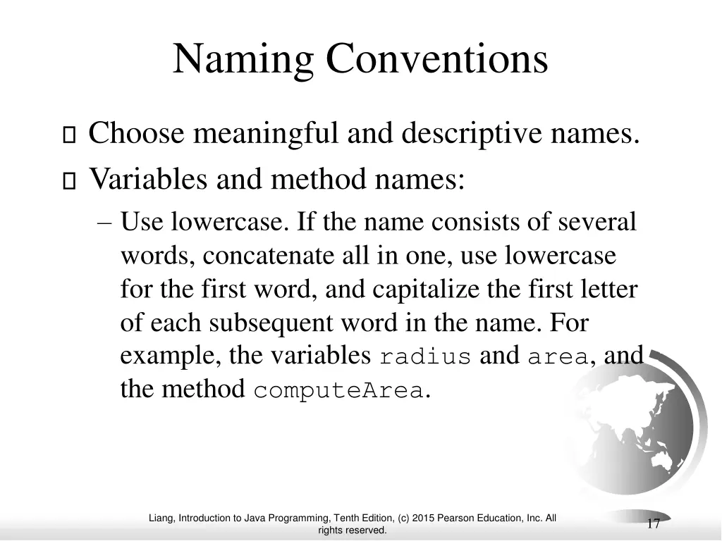 naming conventions